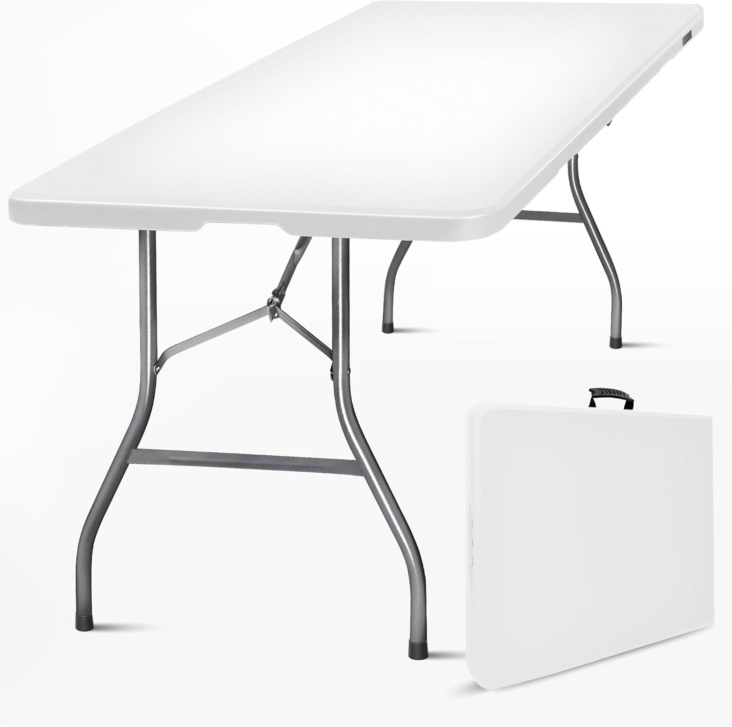 SKYLANTERN Table Pliante 180x75cm Gris Clair - vue 2