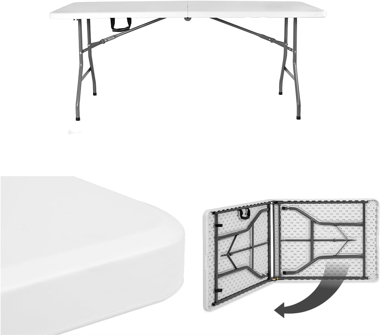Lot de 2 Tables Camping Pliantes 180cm - vue 3