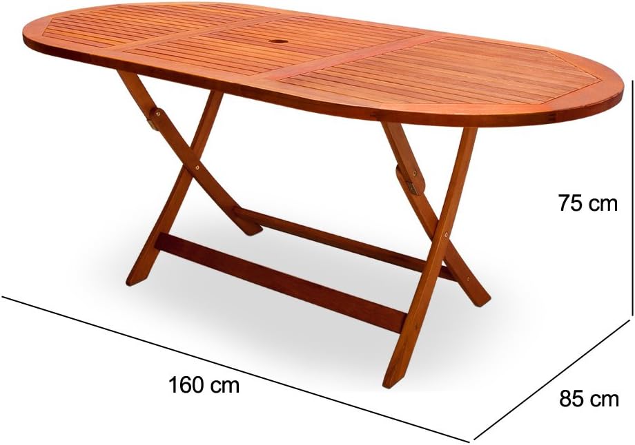 Table Alabama eucalyptus pliante exterieur vue 1
