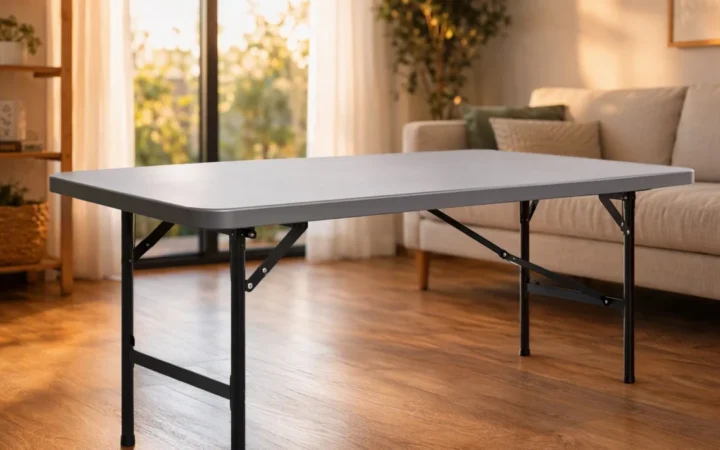 Comment ouvrir une table pliante sans forcer ni se pincer