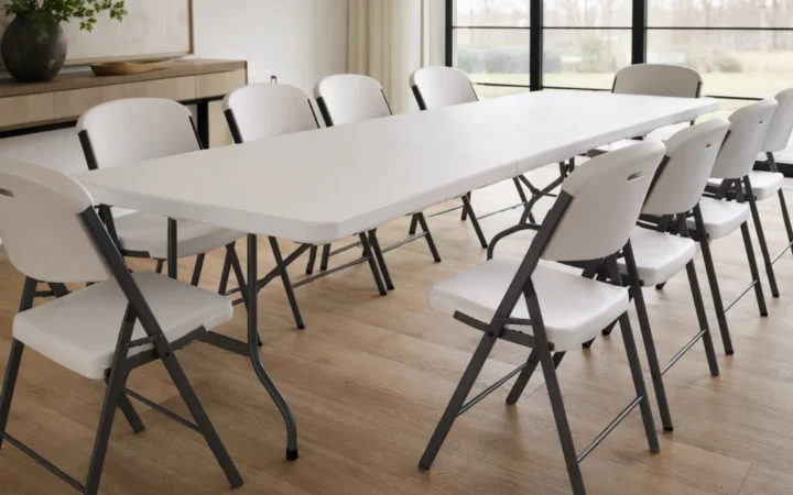 Table pliante 10 personnes : top 5 ultra robustes 2026