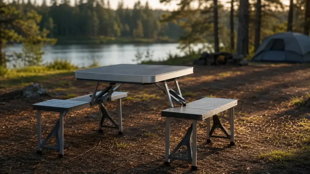 Table pliante avec bancs intégrés : top 5 sets camping 2026