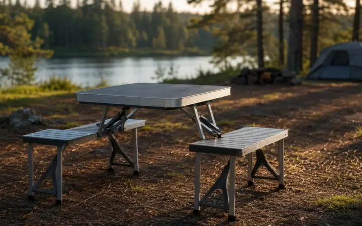 Table pliante avec bancs intégrés : top 5 sets camping 2026